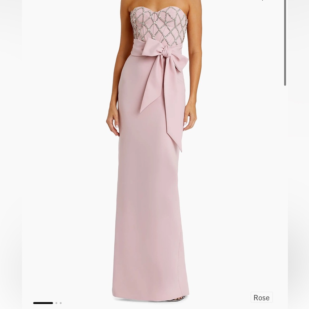 Mac Duggal Pink Strapless Gown